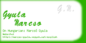 gyula marcso business card